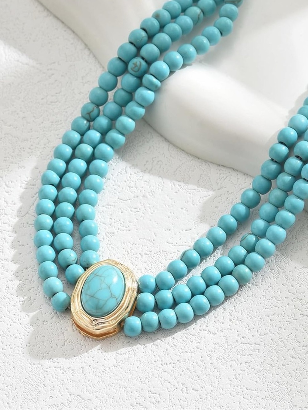 New! Turquoise Beaded Choker Necklace